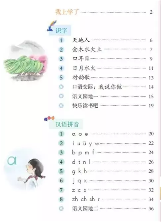 下学期要换新教材啦 小学一年级教材什么样